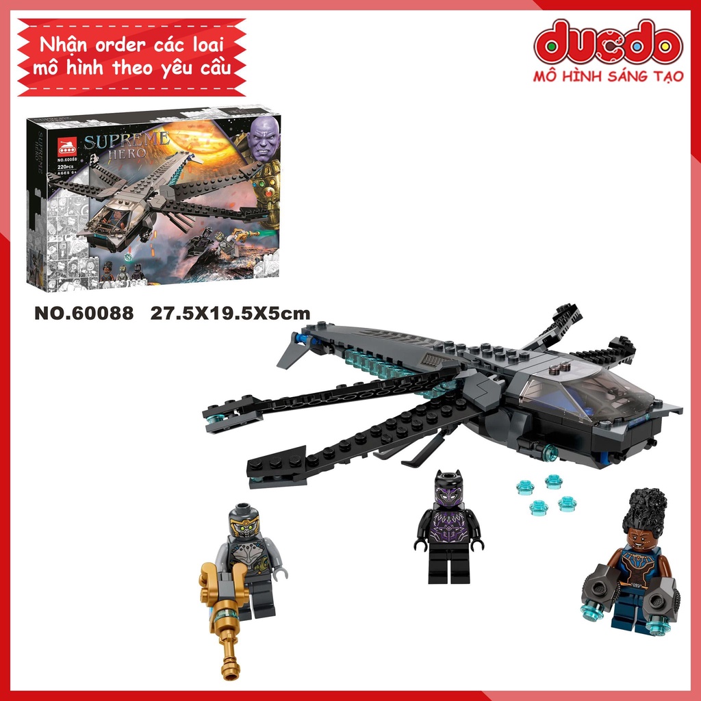 TANK 60088 Lắp ghép Phi cơ của chiến binh Báo đen - Đồ chơi Xếp hình Mô hình Iron Man 76186 BELA LARI