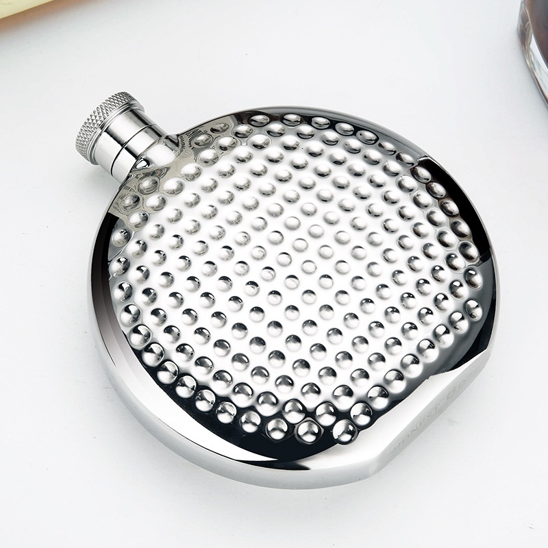 Bình tròn đựng rươu inox 304 dung tích 6oz 180ml