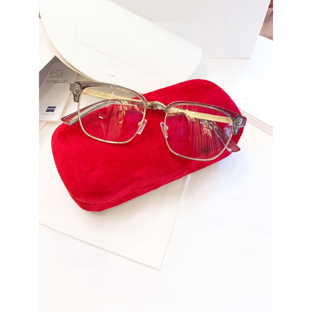 Gọng kính cận vuông A1003 phù hợp cả nam và nữ form mặt vuông, dài, góc cạnh kèm sẳn tròng 0 độ chống ánh sáng xanh | BigBuy360 - bigbuy360.vn