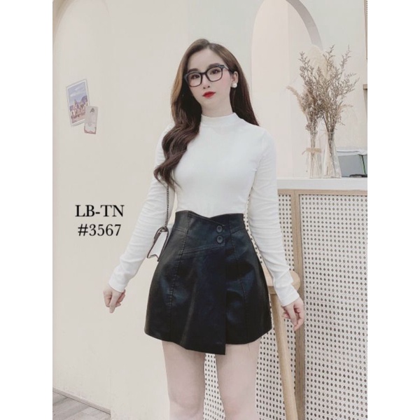 Quần giả váy vạt lệch 2 cúc hàng QCL1