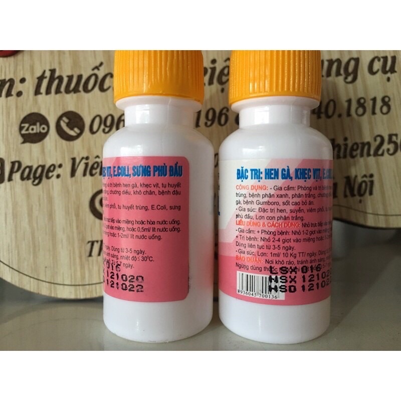 Tylocol- Hen, kh.ẹc, ecoli s.ưng p.hù đầu ở g.à đá