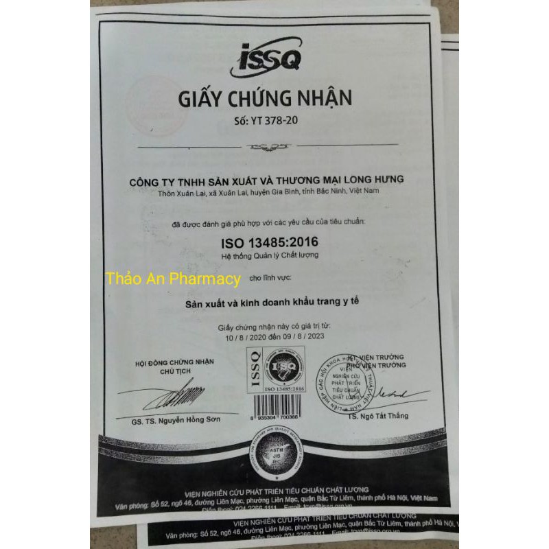 Khẩu Trang Y Tế Long Hưng 4 lớp - Hộp 50c