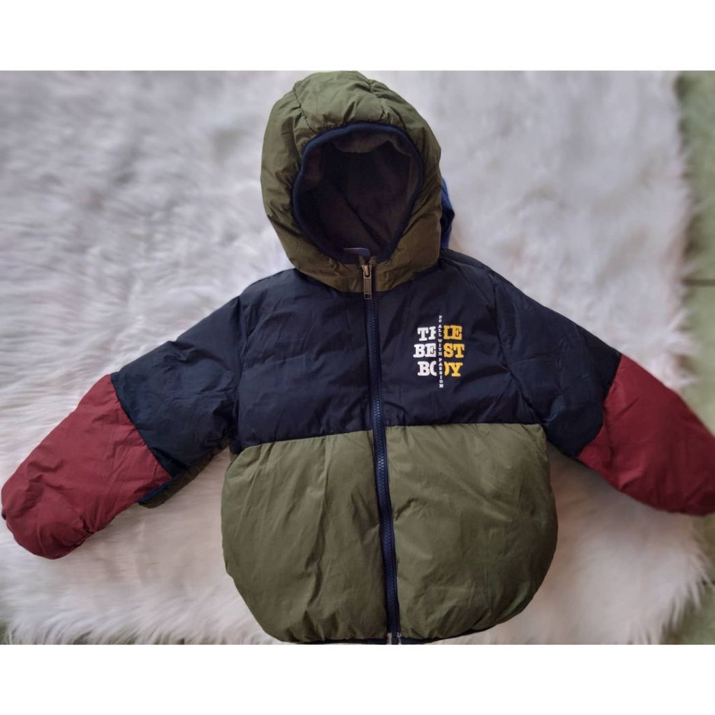 Áo phao lót nỉ prenatal xuất dư ý cho bé trai dày dặn, ấm áp vào mùa đông cho bé size từ 12M đến 10 tuổi