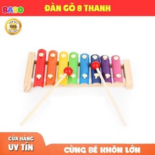Đàn Gõ Xylophone 8 Thanh Babo Đồ Chơi Âm Nhạc Tập Tay Cầm Nắm Khéo Léo Cho Bé -kiwi