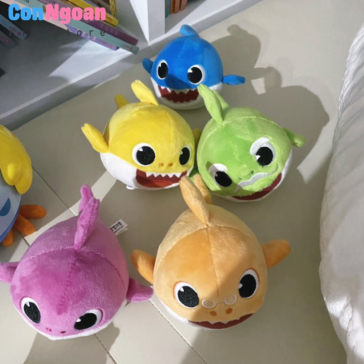 Bộ 5 thú nhồi bông gia đình cá mập Baby Shark có phát nhạc chính hãng Aurora World- MSK01