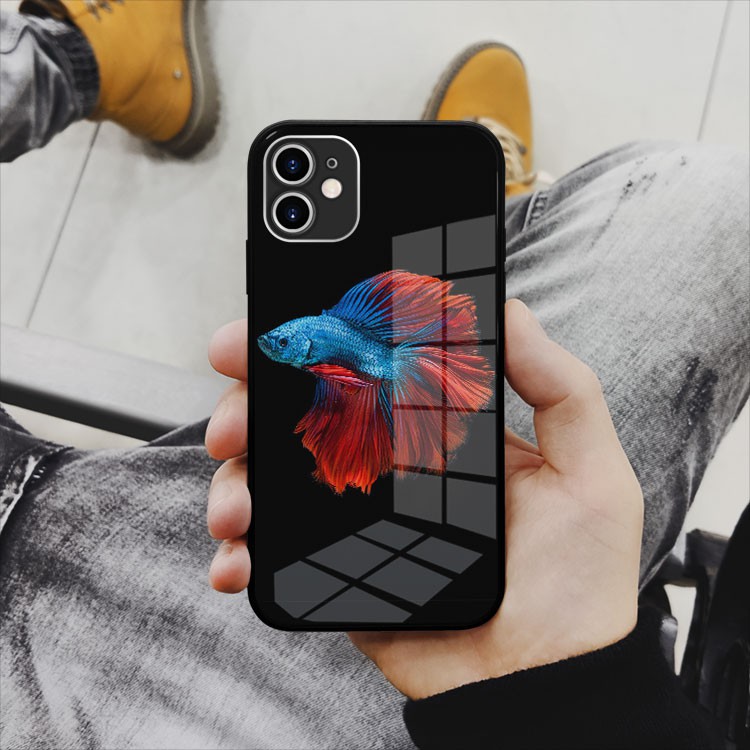 Ốp kính cường lực hình Cá Nice Fish Bắt Mắt cho dòng Iphone từ 5 đến 12 OK-BET20210052