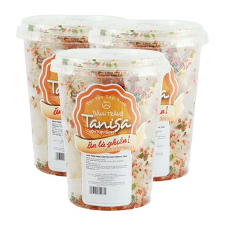 Combo 03 Bánh tráng Tây Ninh Cuộn Tôm Hành TANISA 240g (80g x3) - Dai ngon khó cưỡng - An toàn vệ sinh thực phẩm