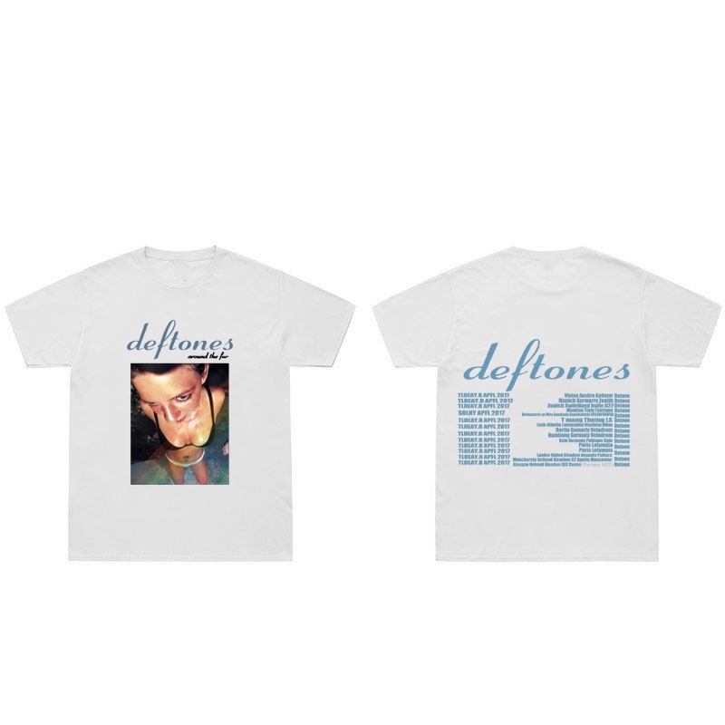 Áo Thun Ngắn Tay In Chữ Deftones Around The Fur Tour Band Thời Trang Dành Cho Cả Nam Và Nữ