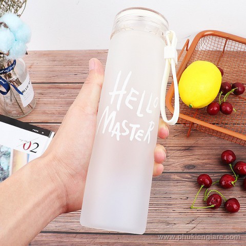 SỈ 8,5K -Bình Nước Thủy Tinh Hello Master 480 ml