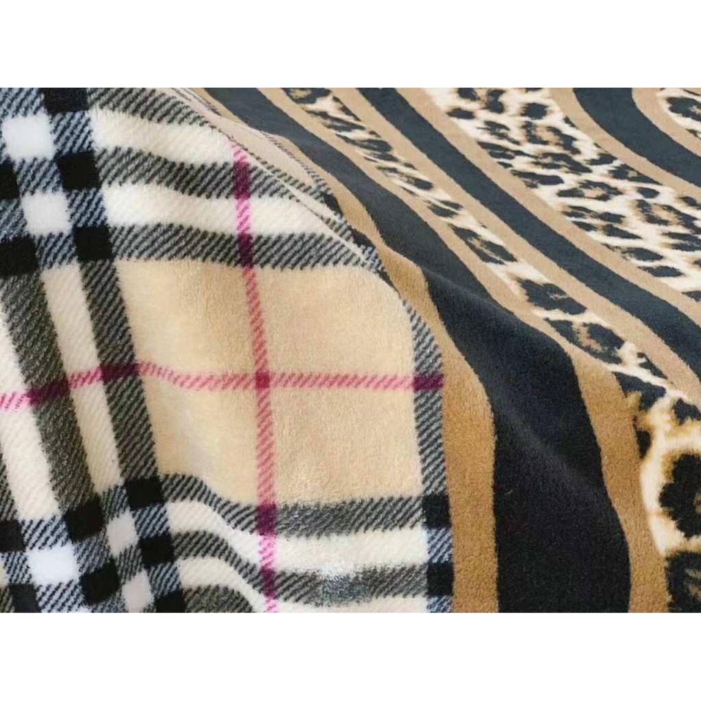 [XẢ KHO 3 NGÀY] Chăn lông tuyết BURBERRY 2 lớp mền mịn_ Chăn mềm mịn thoáng