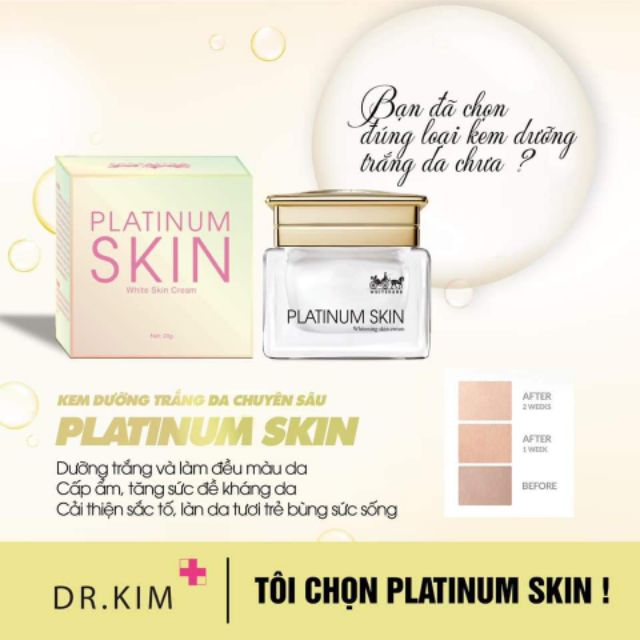 Kem Trắng Da Platinum Skin 20g