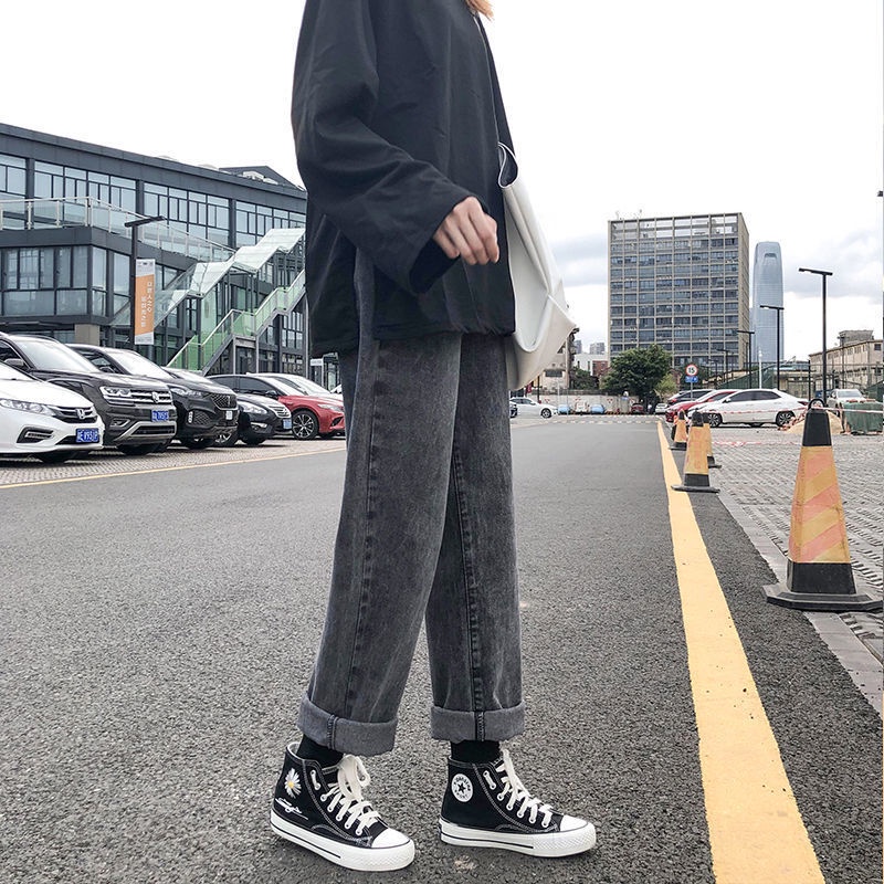 Quần Jean ống rộng nữ, Quần Jean nữ ống đứng lưng cao dáng suông rộng Ulzzang TR03 phong cách Hàn Quốc hot hit 2022