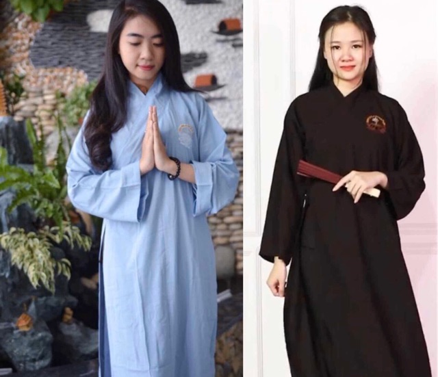 Áo tràng Phật tử vải Silk siêu mát