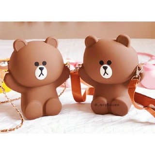 Túi Đeo Chéo Gấu Brown
