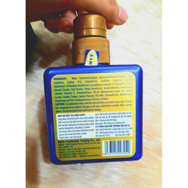 Wax tạo kiểu, giữ nếp tóc uốn, Siêu Xịn ENMYS 250ml  tạo kiểu tóc , định hình kiểu tóc, mùi thơm dịu nhẹ