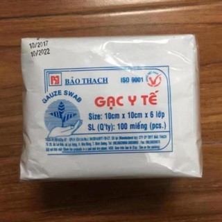 Gạc y tế Bảo thạch 10cmx10cmx6 lớp