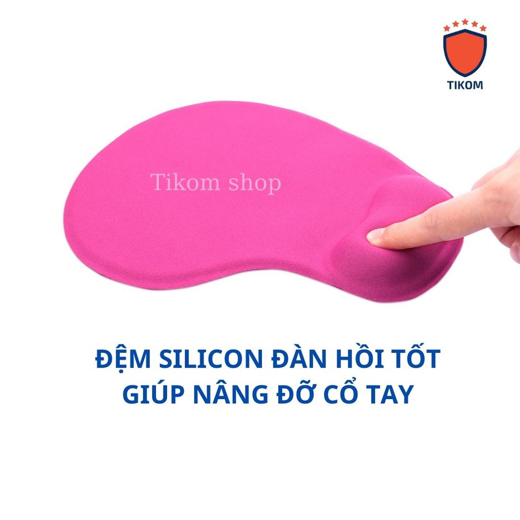 Lót Chuột Đệm Silicone Mềm Êm Chống Mỏi Cổ Tay, Chống Giật Cho Các Game Thủ - Tikom shop