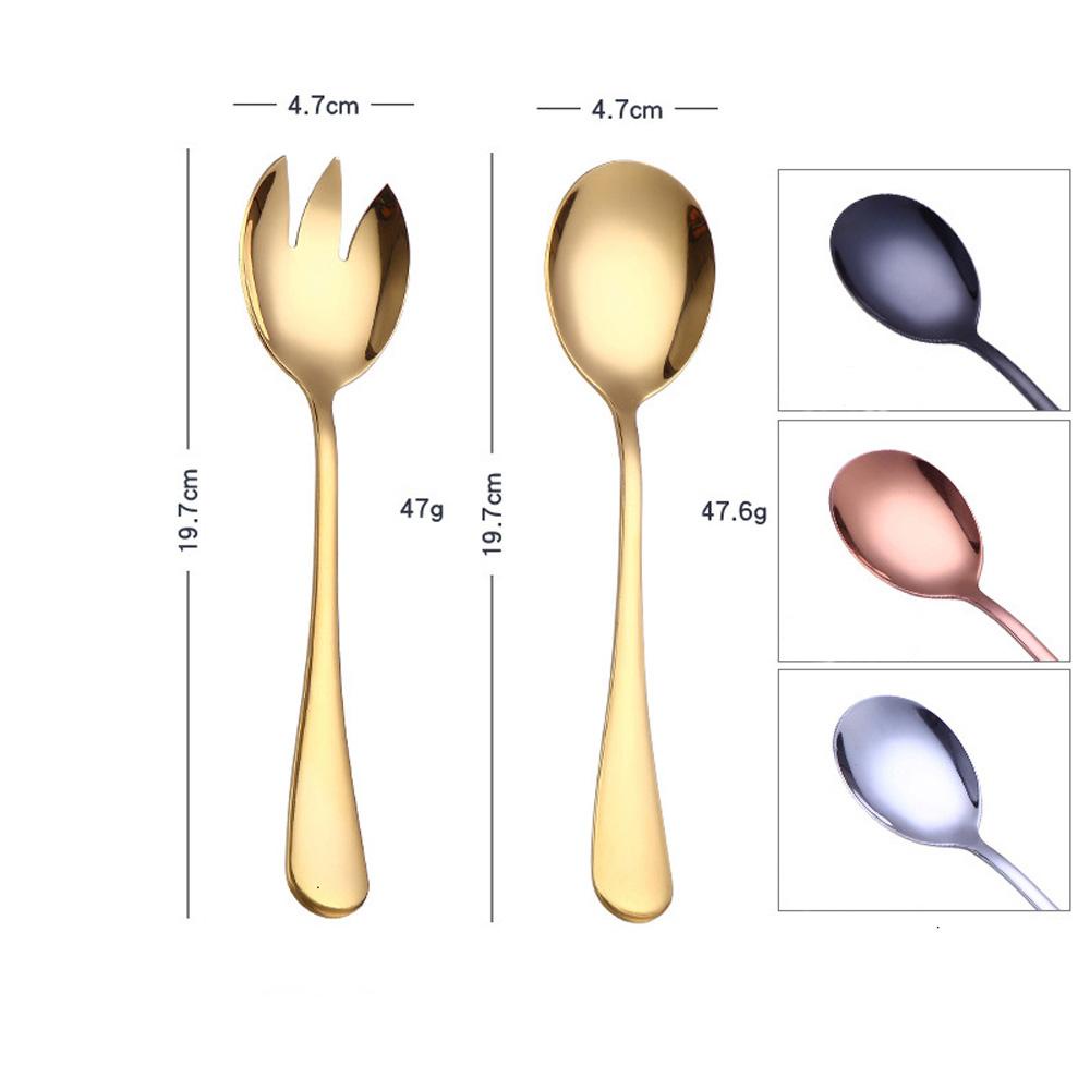 YIYU Bộ Muỗng / Nĩa Bằng Thép Không Gỉ Thiết Kế Độc Đáo Tiện Dụng