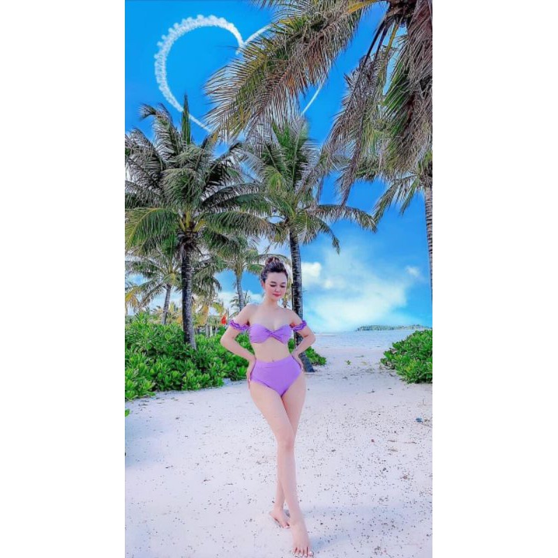 Bikini xoắn nhún bèo dễ thương( 2 màu)