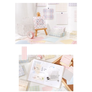 Peach Checkered element sticky note paper Memo Pad School Office Stationery Notepad