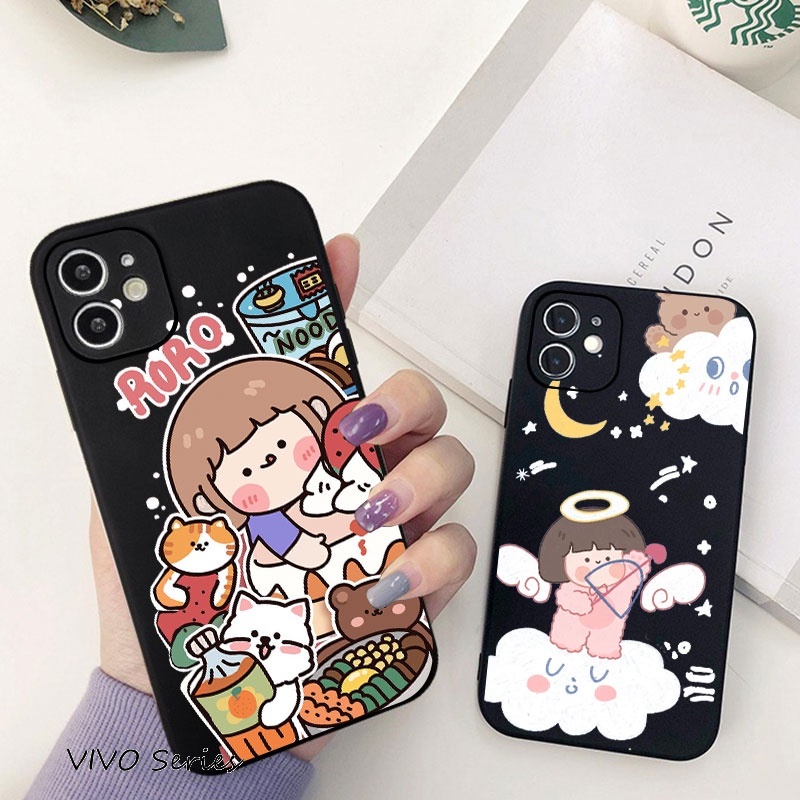 Ốp lưng Nhám Mờ Màu-Bảo vệ VIVO Y1S Y11 Y12 Y12i Y12S Y15 Y17 Y19 Y20 Y20i Y20S Y53 Y55 Y67 Y71 Y71i Y81 Y81i Y85 Y91 Y91C Y93 Y95 Y30 Y50 Y31 Y51 2020 V5 V5S V9 Ốp điện thoại RORO-1