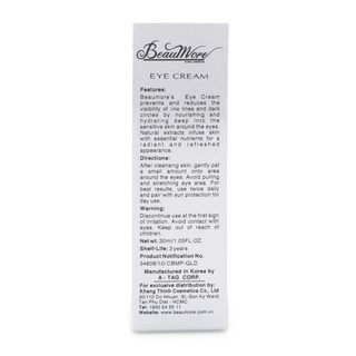 Kem dưỡng vùng mắt BeauMore Eye Cream 30ml