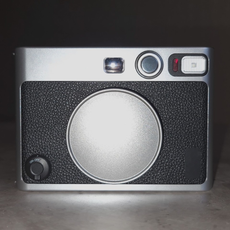Nắp Bảo Vệ Ống Kính Máy Ảnh Fujifilm fuji Instax Mini Evo Bằng Kim Loại Màu Bạc