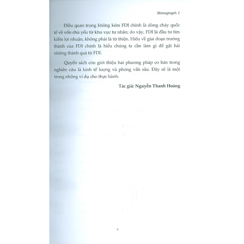 Sách - Life Of Foreign Direct Investment: Initiation, Establishment, And Achievement - Monograph Series 1