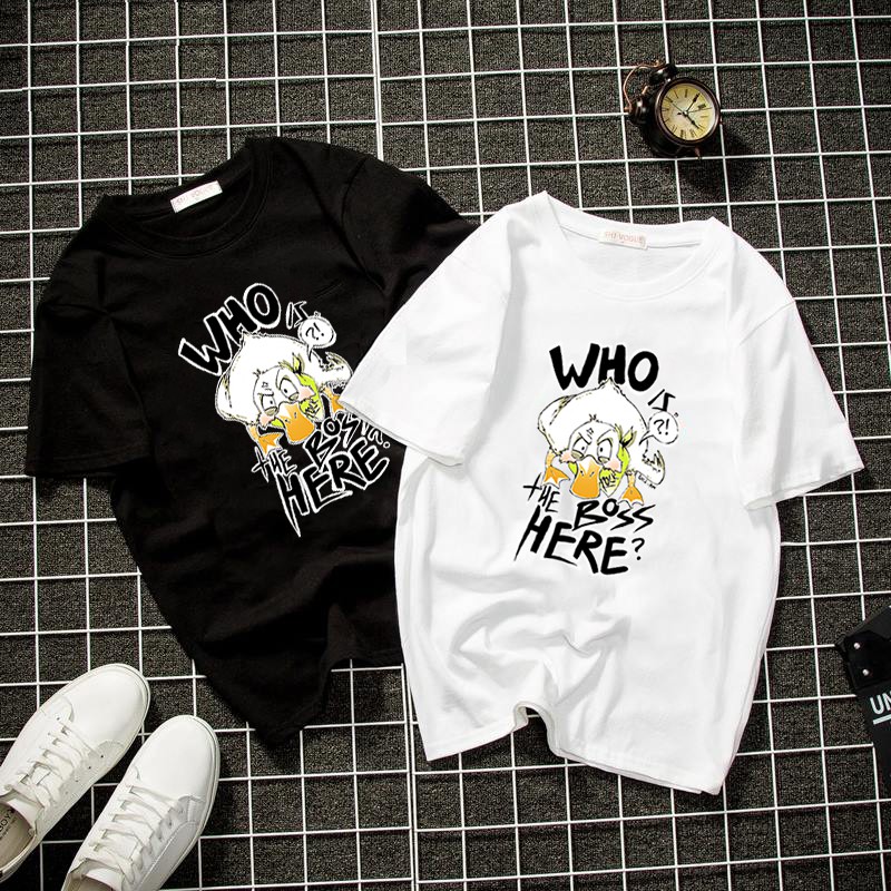 Áo thun unisex form rộng họa tiết đẹp mắt thời trang cá tính vải dày mịn 2019T1369