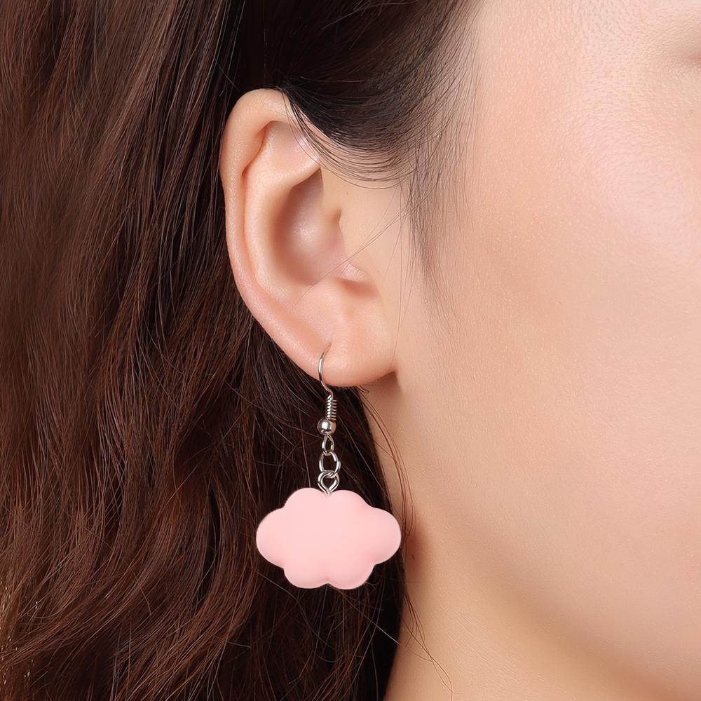 Bông Tai Dáng Dài Hình Đám Mây Hoạt Hình Thời Trang Cho Nữ