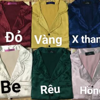 Bộ lụa ngủ viền bèo ngố hàng đẹp