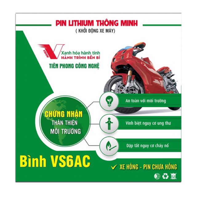 ẮC QUY - PIN LITHIUM VISION VS6AC