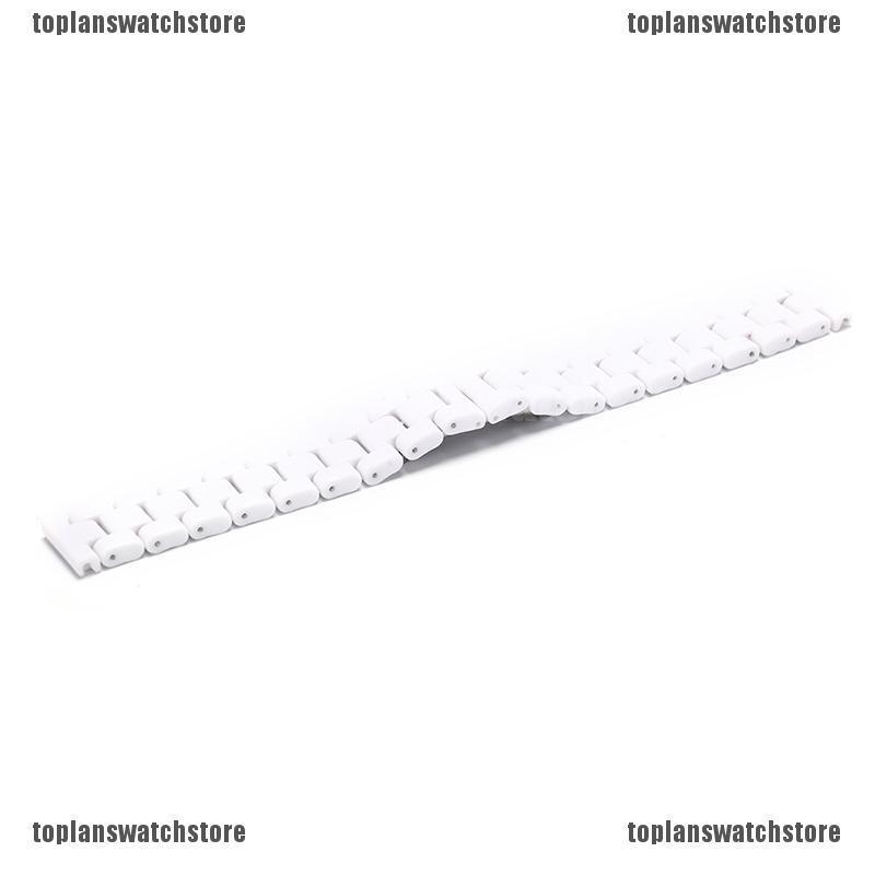 1 Dây Đeo Đồng Hồ Bằng Sứ Màu Trắng 14mm 16mm