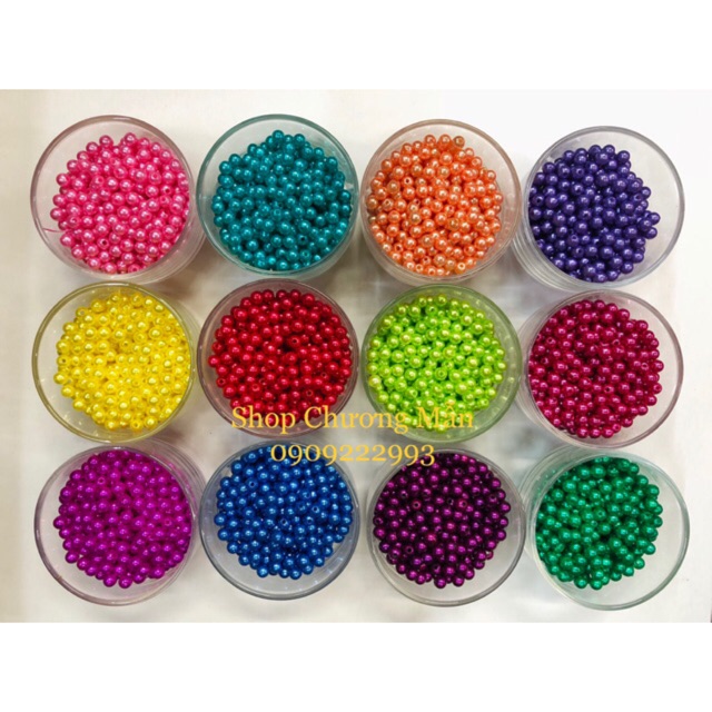 100G Chuỗi Hạt Bẹt 6mm Loại Tốt Đủ Màu Giá Sỉ