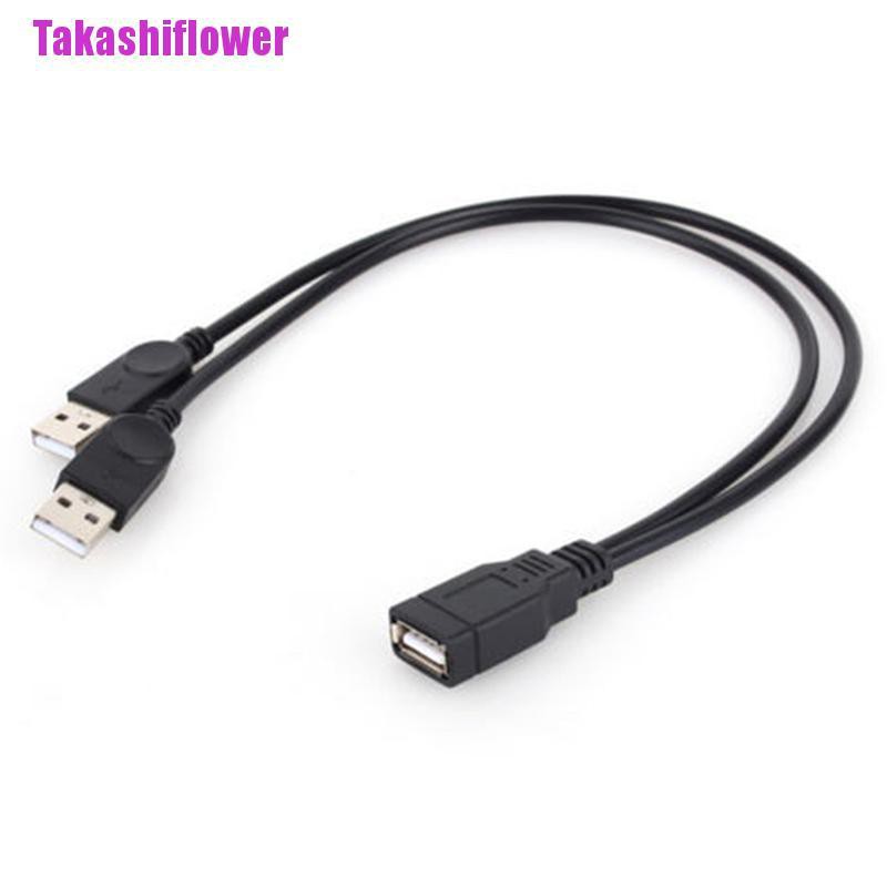 (Hàng Mới Về) Dây Cáp Kéo Dài Chuyển Đổi Đầu Cắm Usb 2.0 Sang 2 Đầu Cắm Chữ Y