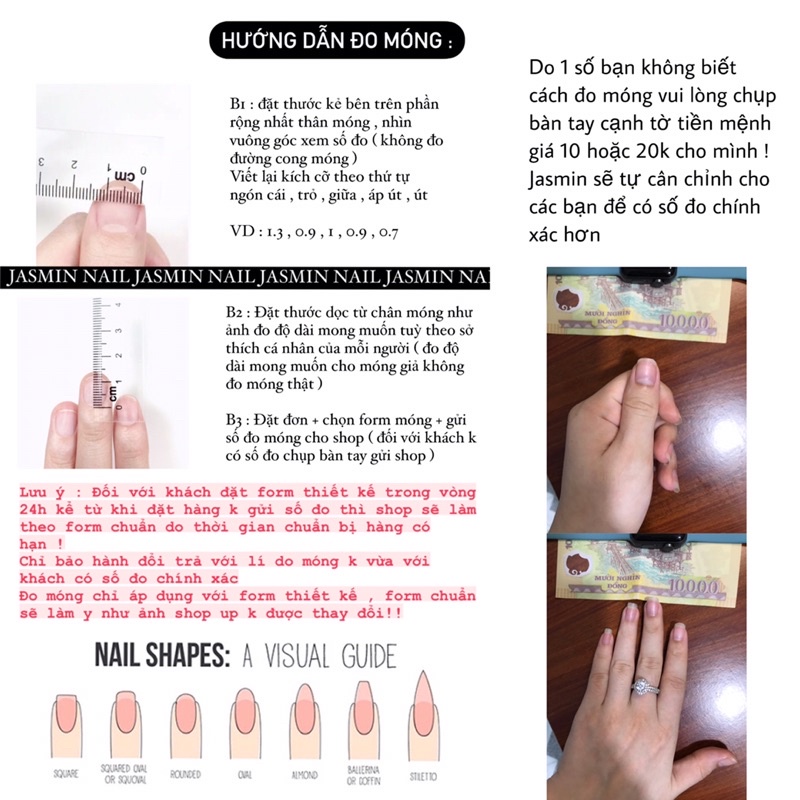 [Freeship] Nailbox bộ móng úp thiết kế 10 móng tặng keo dũa có nhận làm theo yêu cầu