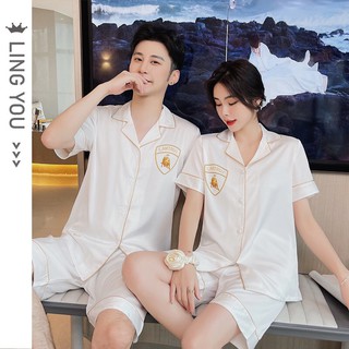 Đồ bộ Pyjamas áo cộc quần đùi cho các cặp đôi - Đồ mặc nhà chất lụa siêu mát