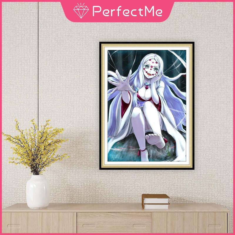 Bộ Tranh Đính Đá 5D Tự Làm Hình Anime Demon Slayer 30x40cm Trang Trí Nhà Cửa