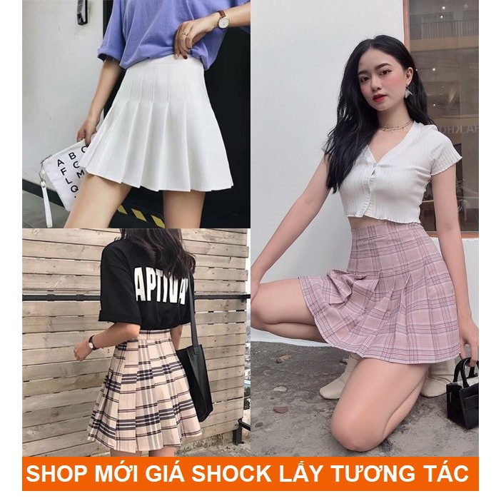 [JOSE10PTD GIẢM 10% TỐI ĐA 10K ĐƠN TỐI THIỂU 700K] Chân váy xếp ly ngắn có quần trong - chân váy tennis xinh JOSEE’