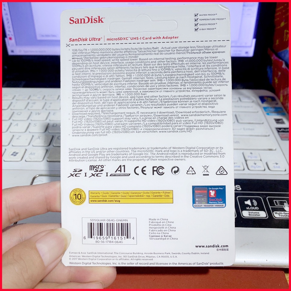 Free ship Thẻ nhớ MicroSDHC 32GB SanDisk Ultra Class 10 667x 100MB/s Bảo hành 12 Tháng