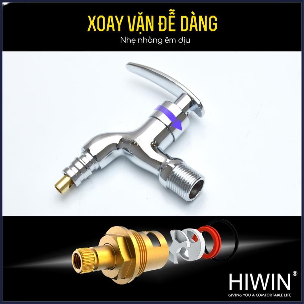 Vòi máy giặt tự ngắt thông minh đồng mạ crom cao cấp Hiwin KF-5020