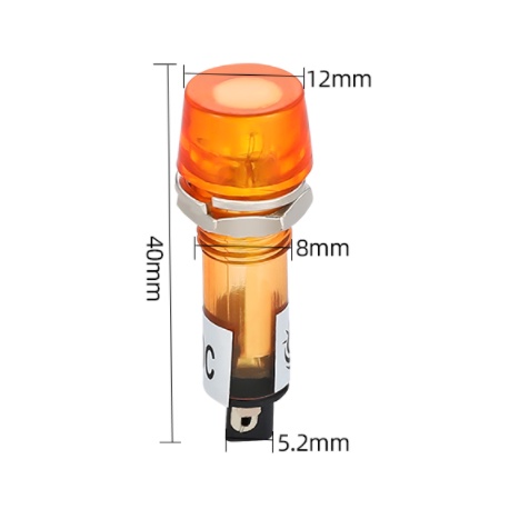 Đèn báo nguồn nhỏ XD10 phi 10mm 12v 24v 220v