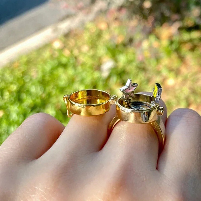 Nhẫn Đeo Tay Hình  Vuông Có Thể Mở Rộng Dành Cho Cặp Đôi Bạn Thân