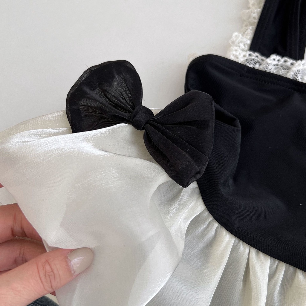 Bộ Đồ Bơi Phối Ren Thoáng Khí Thời Trang Mùa Hè Phong Cách Hàn Quốc Cho Bé Gái