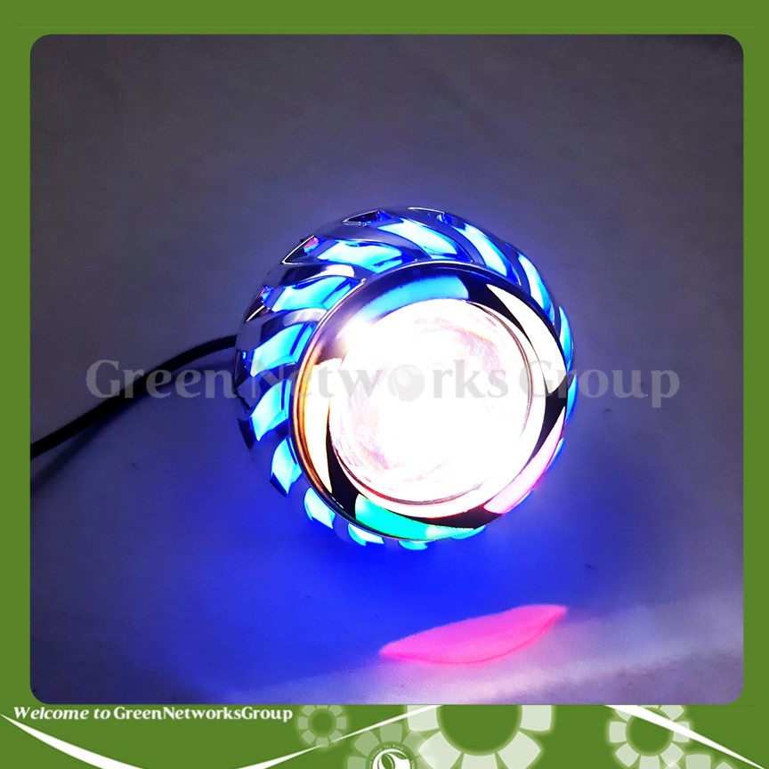 Đèn pha Led bi cầu lốc xoáy 7 màu Greennetworks
