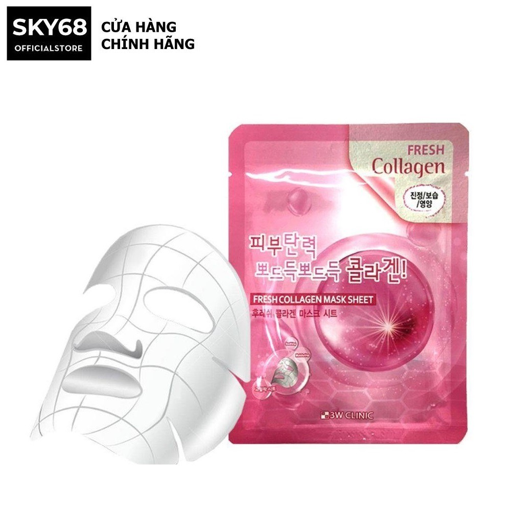 Mặt Nạ Tái Tạo Da Từ Collagen 3w Clinic Fresh Collagen Mask Sheet 23ml