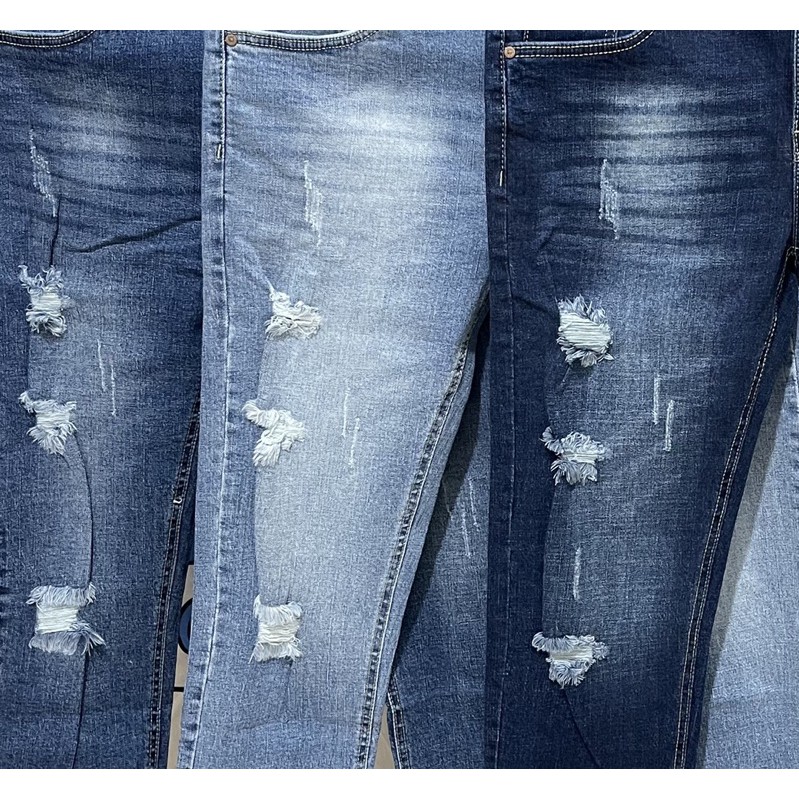 Quần jeans nam thời trang rách Bigsize < 110kg