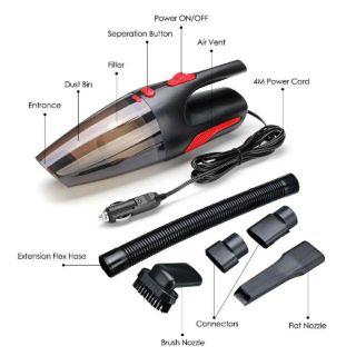 Máy hút bui xe hơi 120w - Có thể hút khô và hút nước - có đèn led - full phụ kiện cơ bản