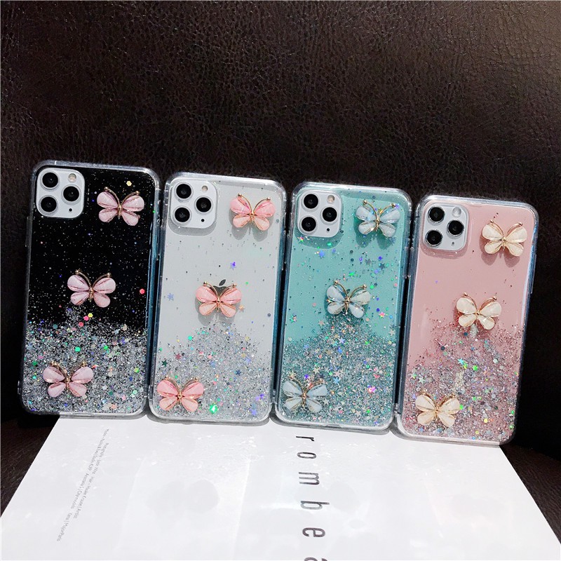 Ốp Điện Thoại Silicon Mềm Trong Suốt Chống Sốc Hình Bướm 3d Lấp Lánh Cho Iphone Se 2020 11 Pro Max 12 Mini Xs Xr 6 6s 7 8 Plus Xs 7 + 8 + | BigBuy360 - bigbuy360.vn