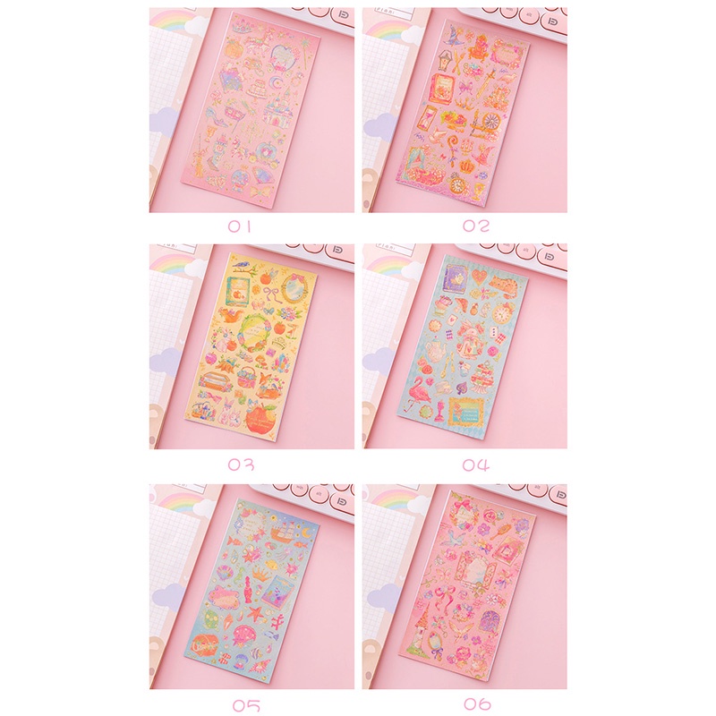 Miếng Dán Trang Trí Sổ Tay / Nhật Ký Họa Tiết Fairy Tale 6 Kiểu Sáng Tạo DIY